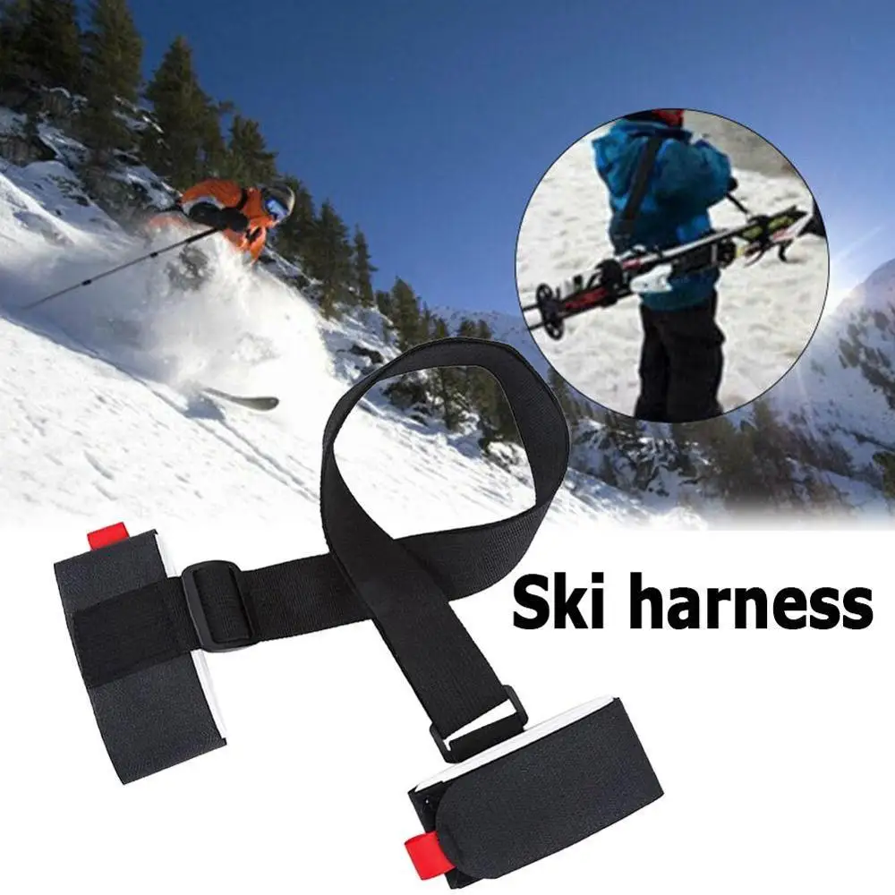 

Nylon Skiing Bags Adjustable Skiing Pole Shoulder Hand Carrier Handle Lash Snowboard Porter Loop For Ski Straps Protecting N2T6
