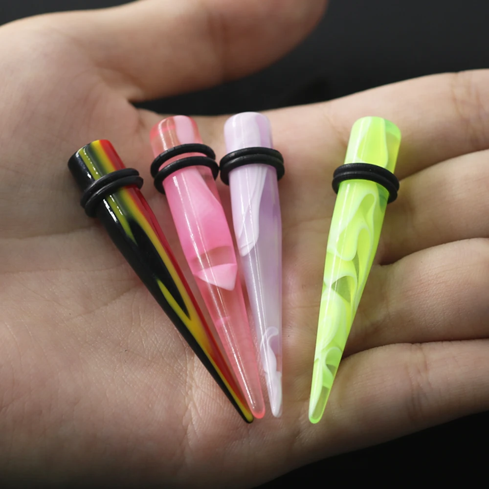 1 шт. заостренный конус имитация мрамора узор прямой Эспандер для ушей