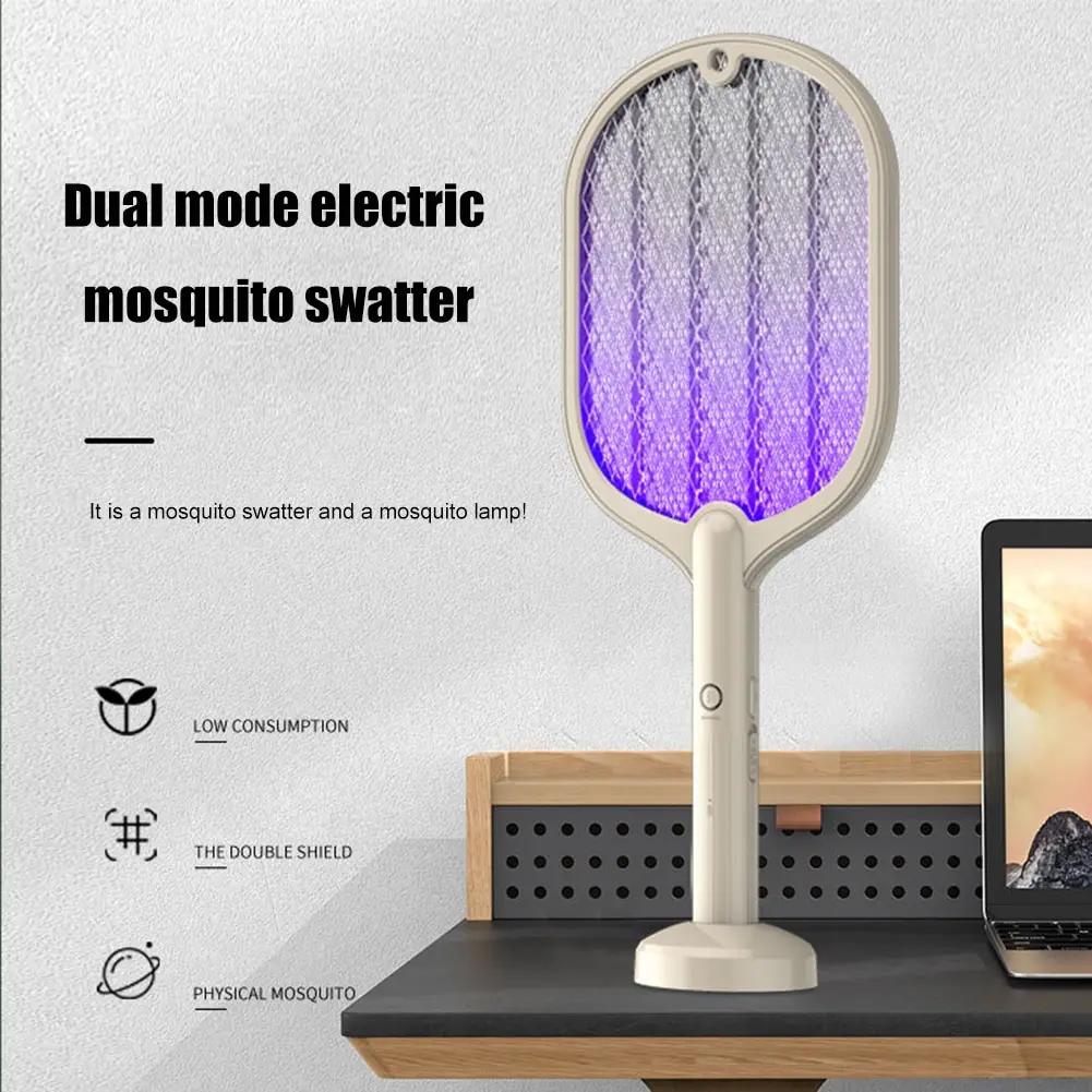 

3000V Electric Insect Racket Swatter Zapper USB 1200mAh Rechargeable Mosquito Swatter Kill Fly Bug Zapper Killer Trap