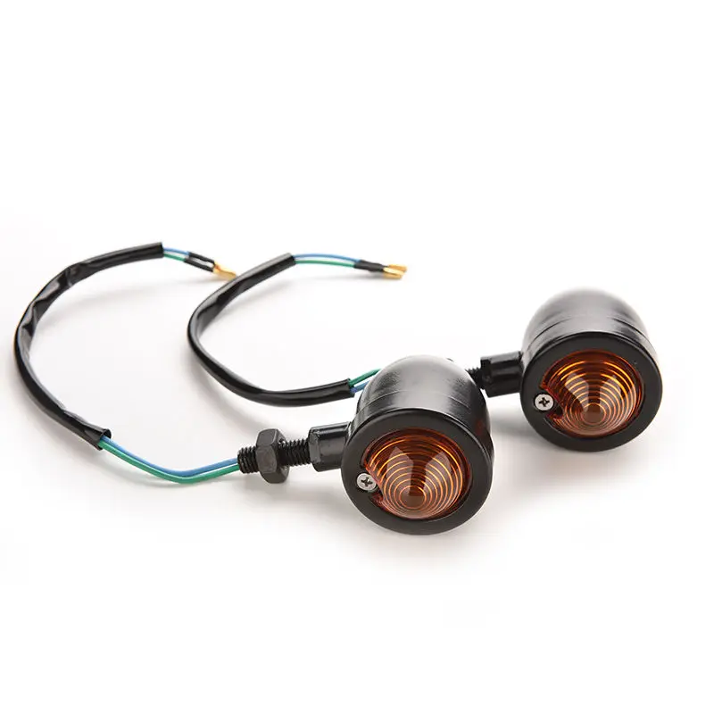 

1 шт. мотоциклетный хромированный желтый светильник Тель поворота для Cruiser Chopper Racer