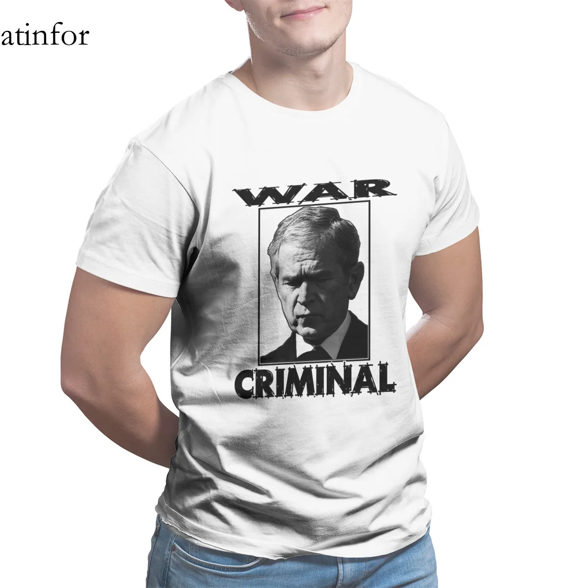 

War Criminal T-Shirt Fashion Funny Kawaii 4XL 5XL 6XL Round Collar Tees 27923