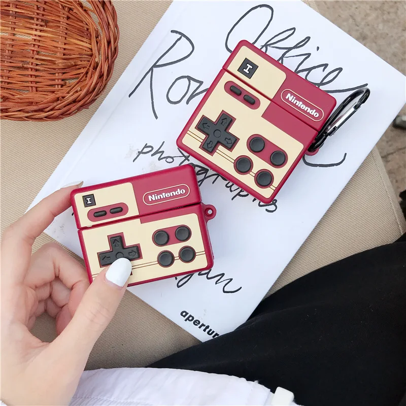 

Gamepad For AirPods 1 2 earphone case AirPods Pro Case Cute cartoon Game Console headphone Cover Protect Wireless Headset cover
