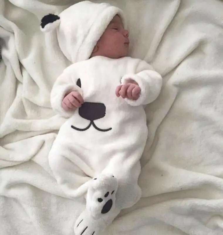 3 шт. флисовые штаны и шапка для новорожденных с длинным рукавом | Детская одежда