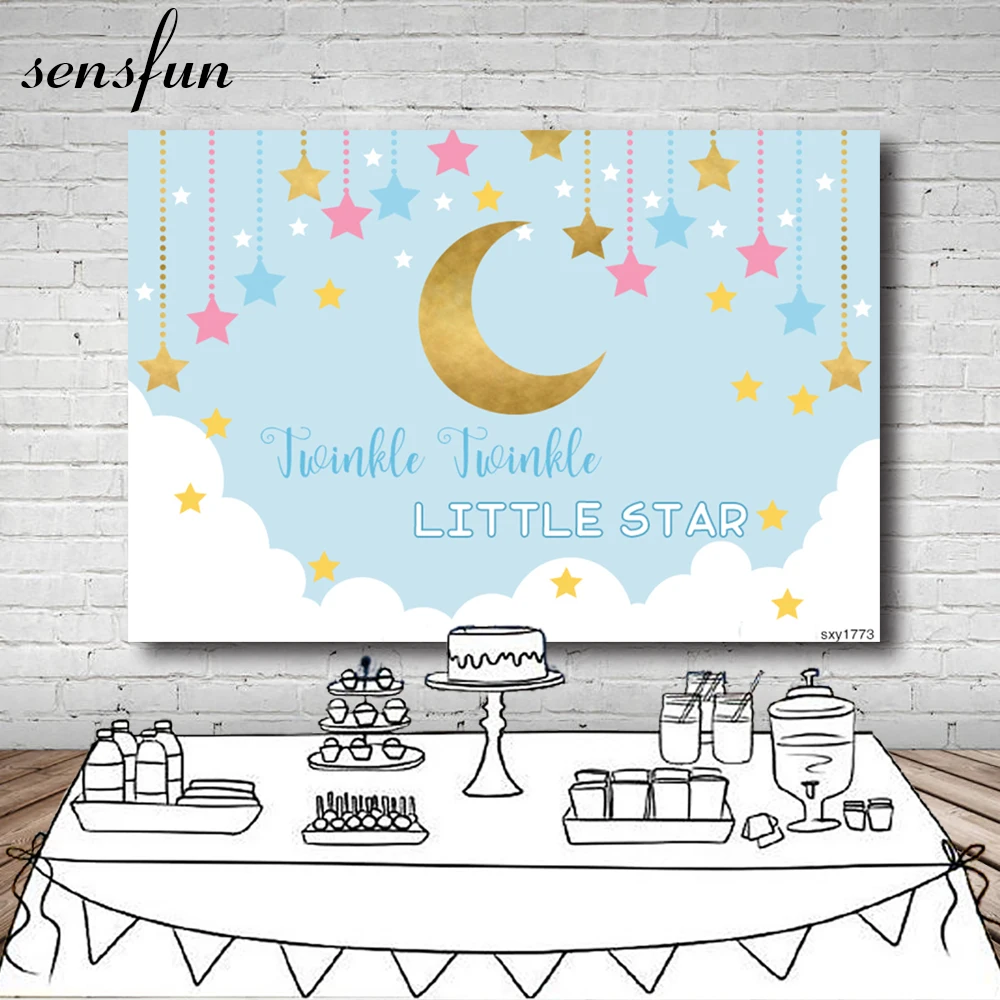 Sensfun Мерцающая маленькая звезда тема фотографии фоны Падение Звезды Золотая Луна
