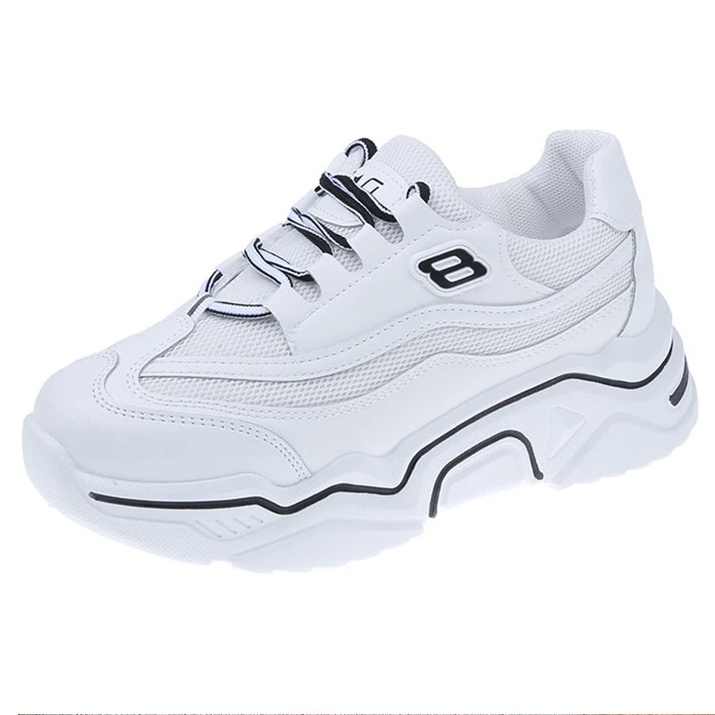 

2019 New autumn dad shoes web celebrity little white smart smoked go with autumn sports womens shoes