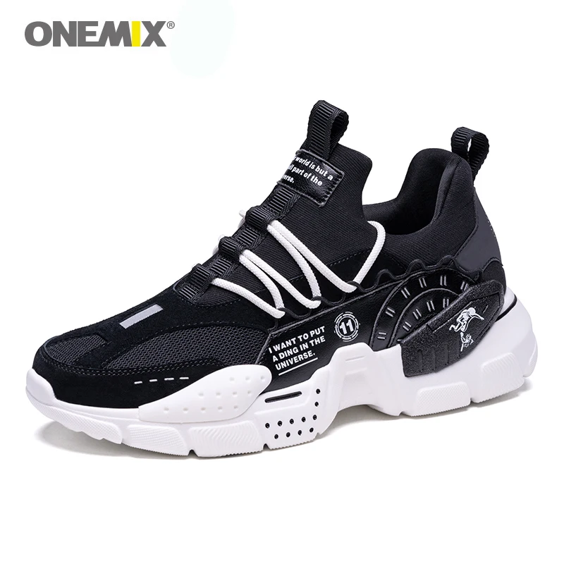 Мужские кроссовки ONEMIX для бега по дороге новые технологии стильные кожаные