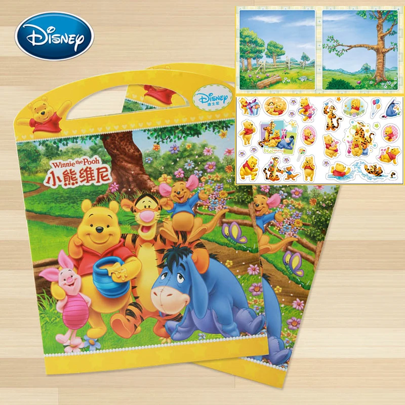 Disney Winnie the Pooh Children's Puzzle Handmade Sticker Book This Desk Wall DIY Scene Painted Graffiti | Игрушки и хобби