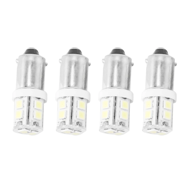 

4X T11 BA9S T4W 233 BAYONET 10 SMD LED Car Wedge Interior Side Light Bulb White