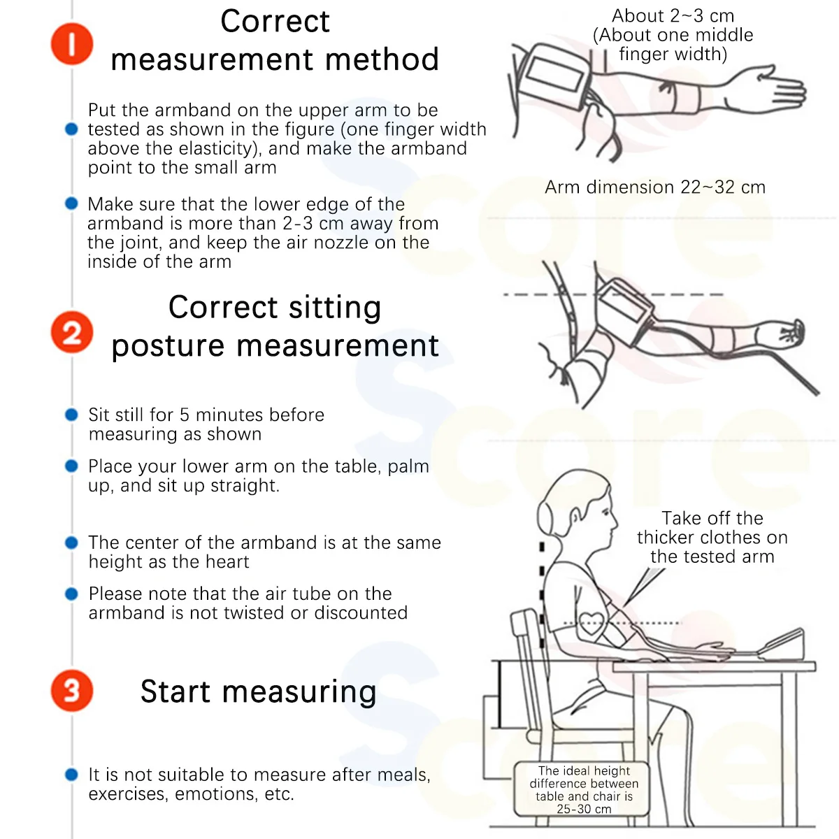 Прибор для измерения артериального давления тонометр на руку с манжетами