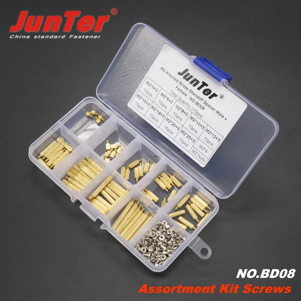 Высокое качество 270 шт. M2 (2 мм) накатанная латунная Проставка с винтами круглой