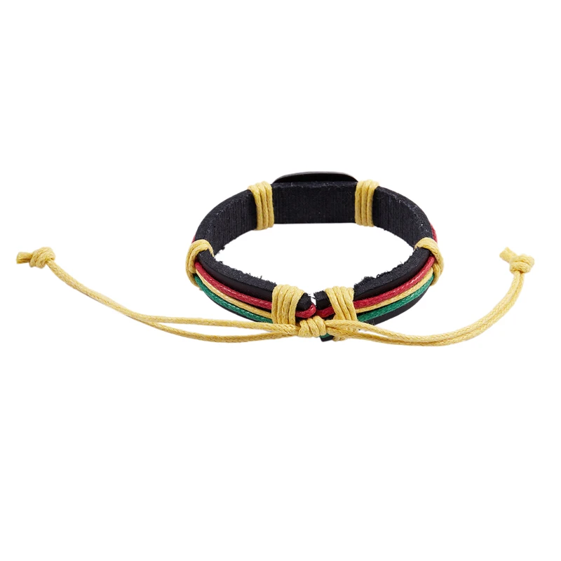 

Rasta Jamaica Reggae Leather Bracelet
