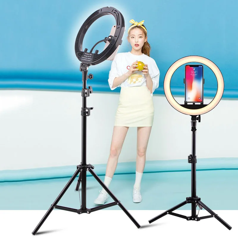 Светодиодный селфи кольцевой светильник для студийной фотосъемки 10 &quot15 Вт