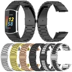 Металлический ремешок для часов fitbit Charge 5, умные часы, браслет из нержавеющей стали для часов Fitbit Charge 5, аксессуары для ремешка