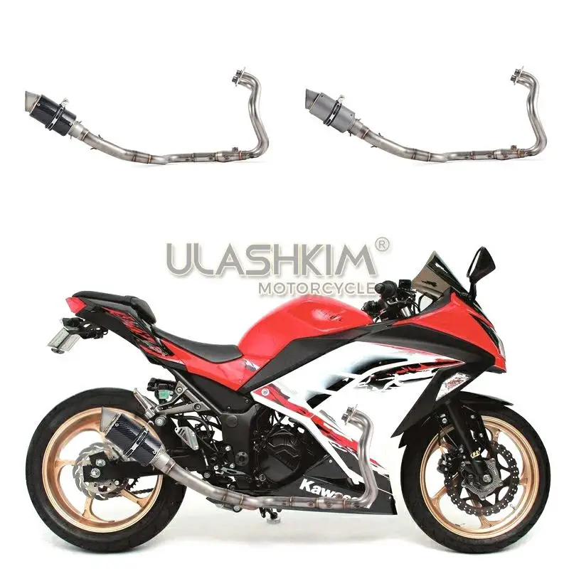 Полная выхлопная система мотоцикла среднего звена трубы Слипоны для kawasaki Ninja 250 250R 300 Ninja250 ninja300 Z250 Z300