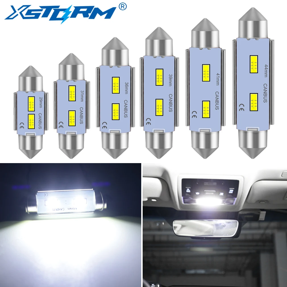 C5W Led Bulb Canbus CSP C10W Led Festoon 29mm 31mm 36mm 39mm 41mm 44mm Car Interior Light Dome Reading License Plate Lamp 12V