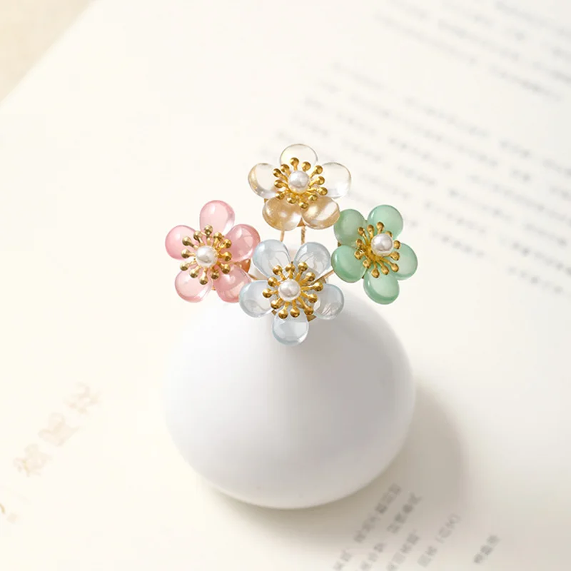 

1Pcs Hot Fashion Wedding Hairpins Hair Clip For Women Bridal Crystal Pearl Flower Hair Pin Girl Love Hair Jewelry