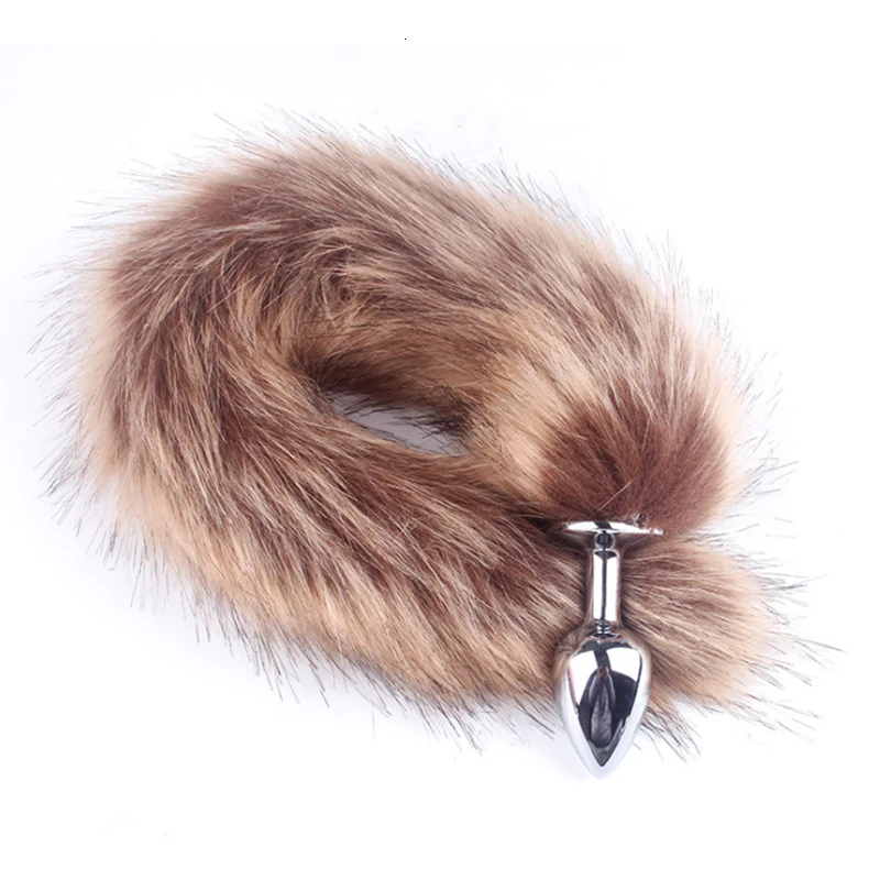 Металлическая Анальная пробка пригодная для носки искусственная кожа