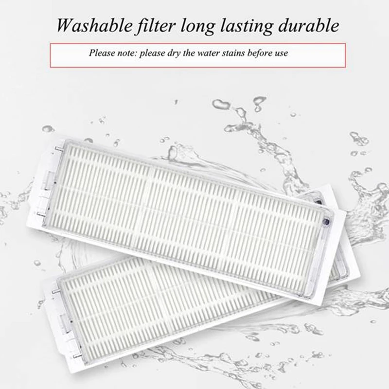 

Side Brush Mop Cloth HEPA Filter Main Brush Compatible with Xiaomi Mijia STYJ02YM Conga 3490 Viomi V2 PRO V-RVCLM21B