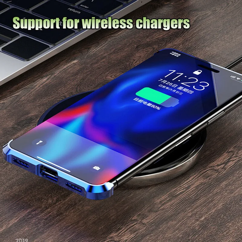 Безрамный 360 Полный чехол Магнитный для телефона iPhone XR XS MAX Роскошный