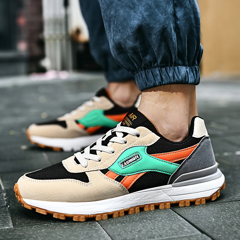 Новинка 2021 дышащая Рабочая спортивная обувь для улицы мужские сетчатые