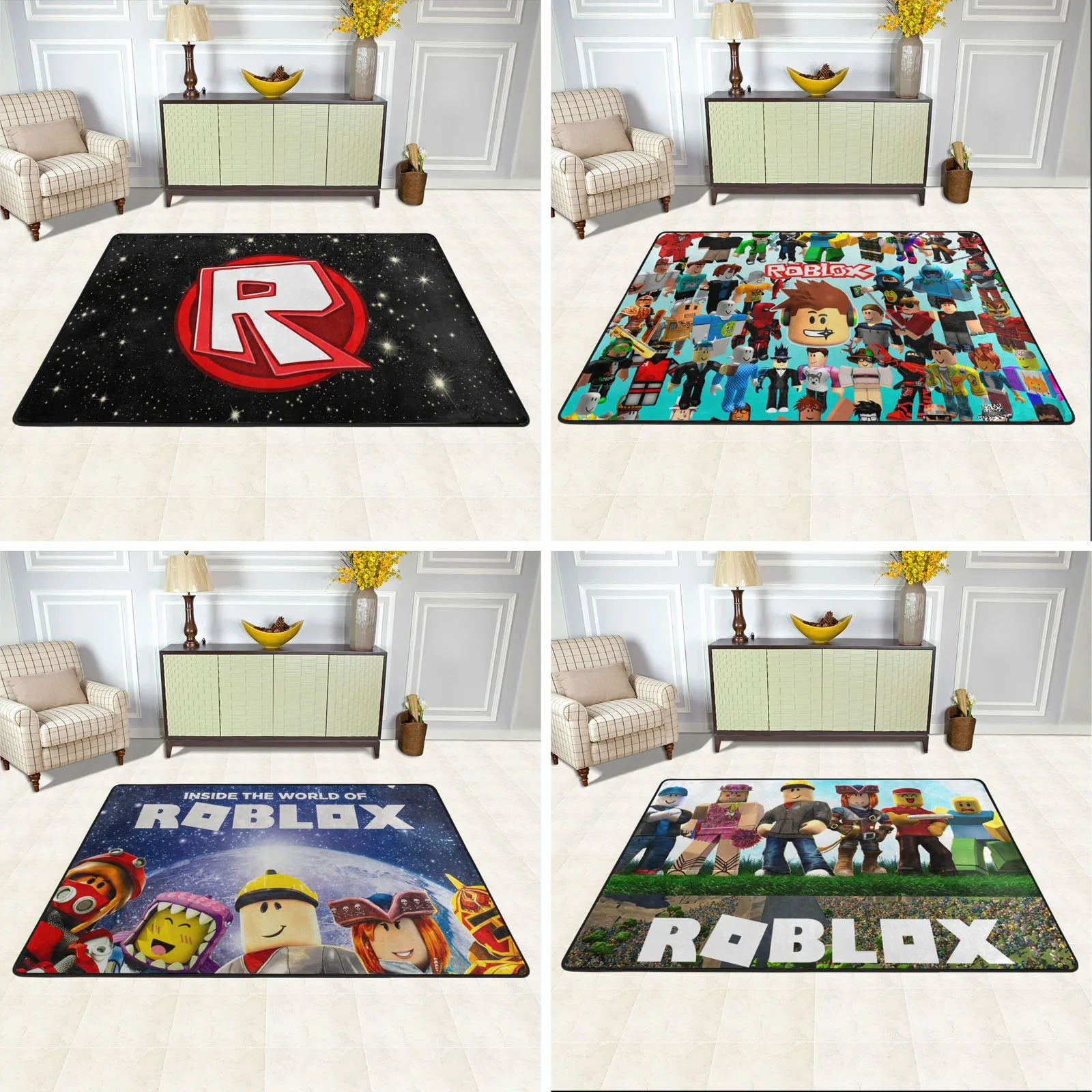 

Нескользящие коврики Robloxing, коврики для спальни, коврик для ванной, роскошный мягкий пушистый для гостиной