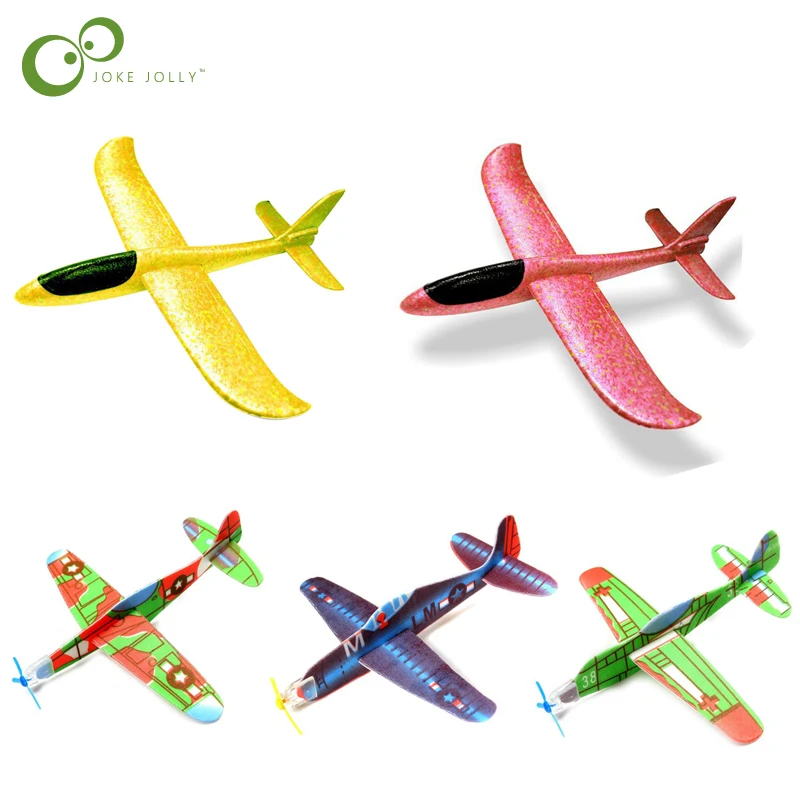 Модель самолета из пены EVA 48/19 см для бросания в полет с гироскопом для игры на открытом воздухе и в помещении, подарок для ребенка YJN.