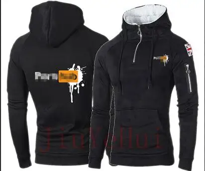 Свитшот с капюшоном на молнии надписью мужская спортивная одежда Pornes-hub свитшот