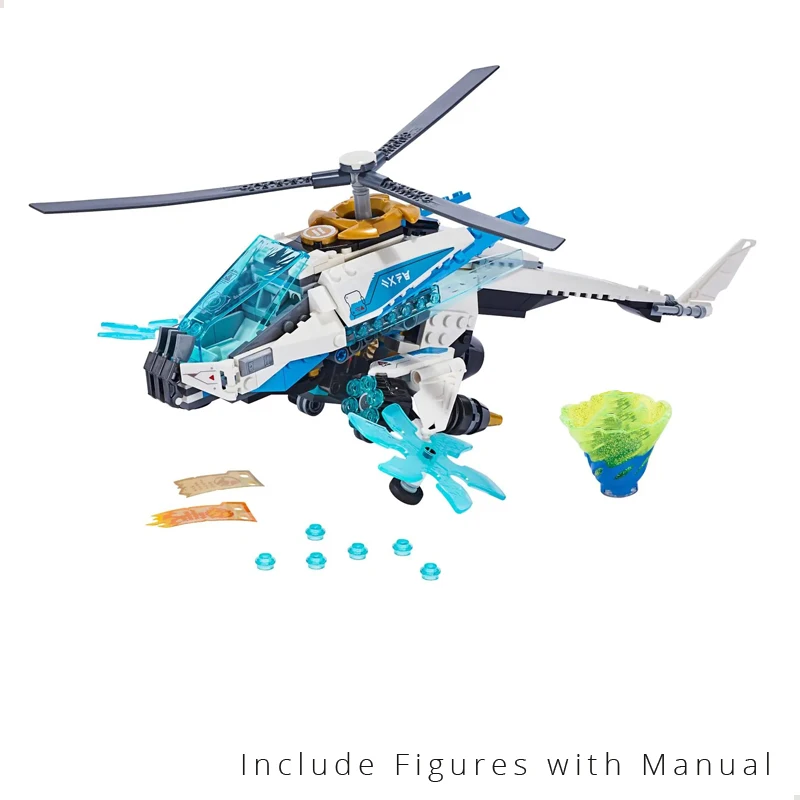 

New ShuriCopter Spinjitzu Helicopter Model Building Blocks with Figures 70673 Bricks Classic Movie Toys for Children Gift