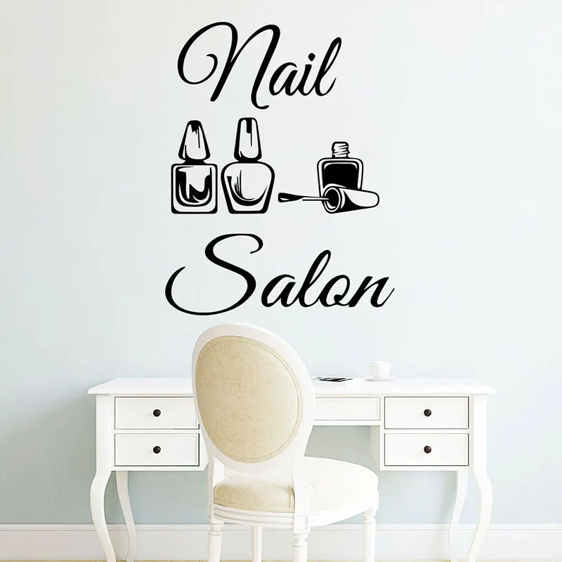 Виниловая наклейка на стену для салона ногтей домашний декор девочек спальни