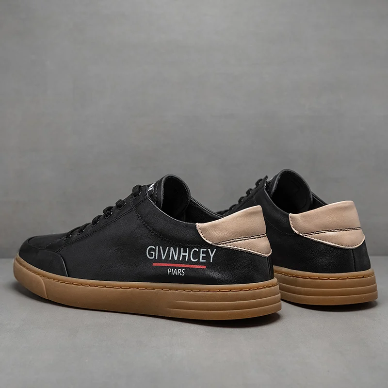 spesifikasi Sepatu Merek Kasual Musim Semi Untuk Pria Sepatu Kasual Anak Laki-laki Muda Kulit Asli Sepatu Jalan Antiselip Sneakers Fashion Pria Untuk Pria