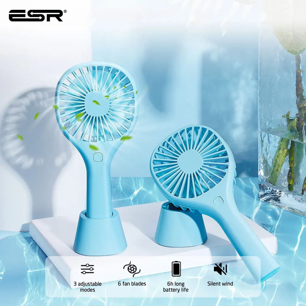 ESR портативные вентиляторы мини USB с базой охлаждения 2000 мАч настольные для