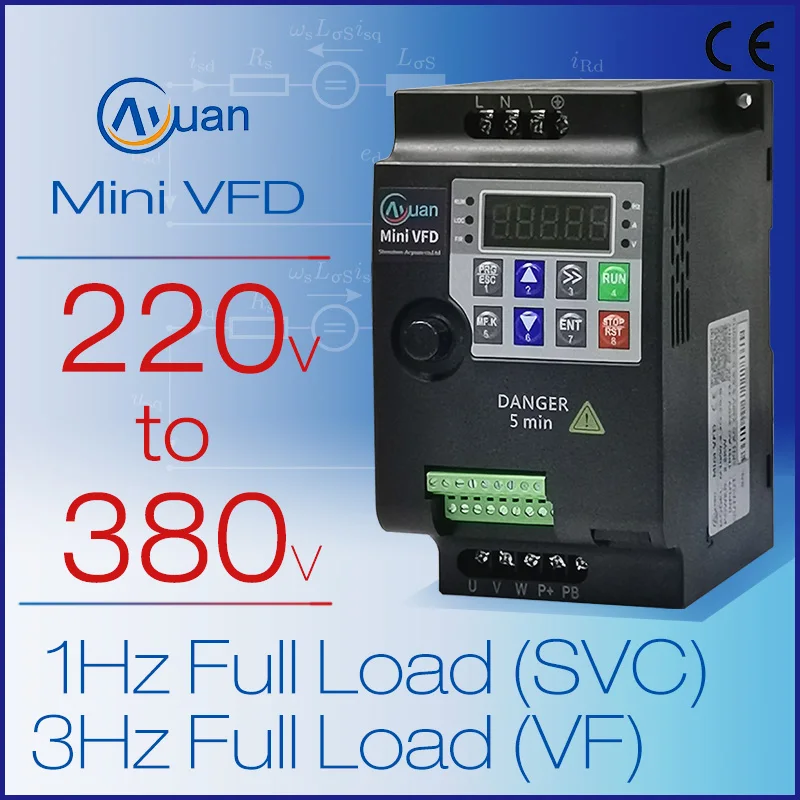 Инвертор VFD 220 кВт 380 В вход до в выход однофазный бытовой электрический и реальный