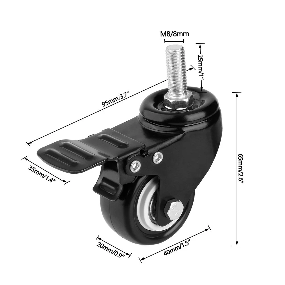 4 шт. сверхмощный шарнирный шток 1 5 &quot/2&quot резьбовой с колесами для мебели на