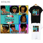 Термонаклейки на одежду для девочек, черные термонаклейки на одежду