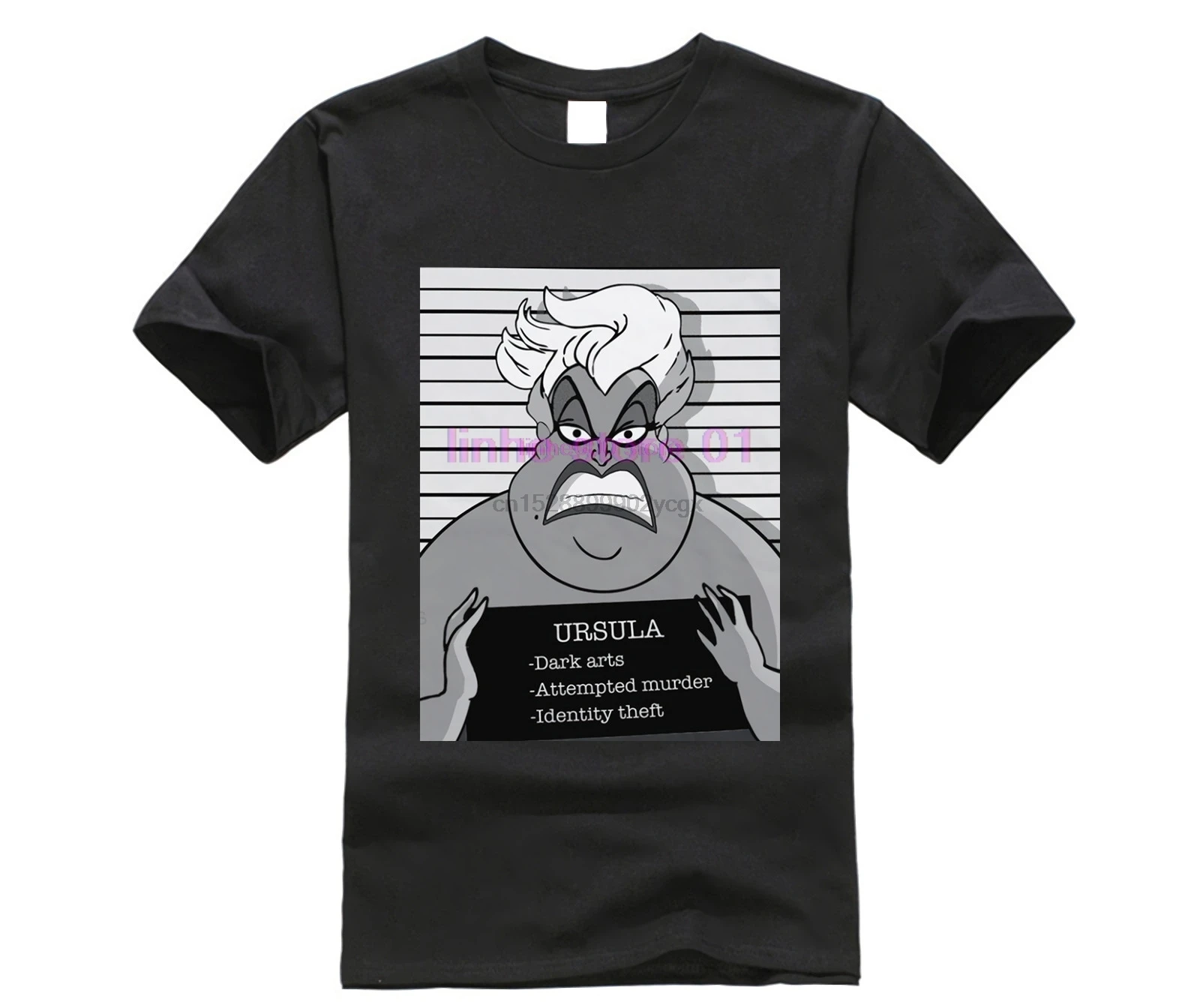 Мужская футболка с принтом Урсулы мугshot модная белого цвета забавная новинка