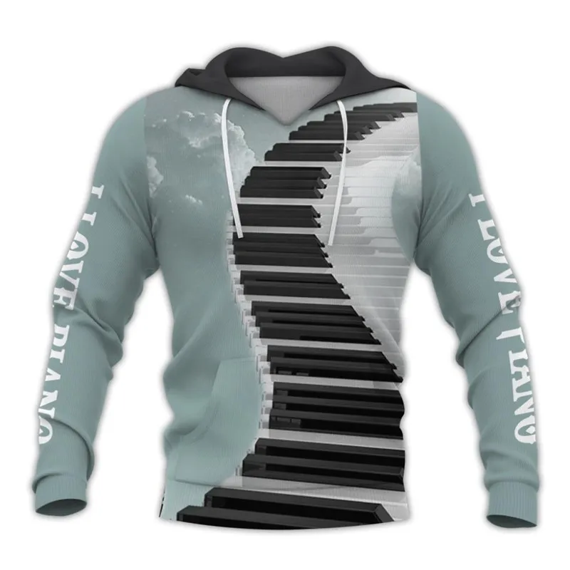 

I Love Piano 3D All Over Printed Hoodie Sweatshirt Zipper Hoodie Unisex Fashion Casual Clothing