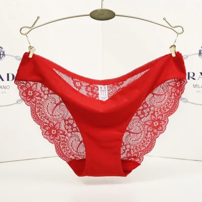 Красный S-XXL, женское сексуальное нижнее белье, шорты, женские прозрачные кружевные трусики, бесшовные трусы, трусы - Цвет: Красный