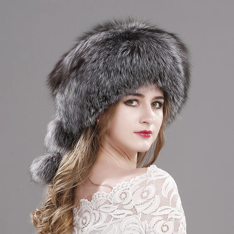 

winter fox thicker and Fall warmer whole fur hat female free shipping H19919