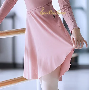

Gymnastics Skirt For Women Dance wear For Adult Ballerina Yoga Sport Ballet Leotard Bailarina Pink black Chiffon Teacher Skirt