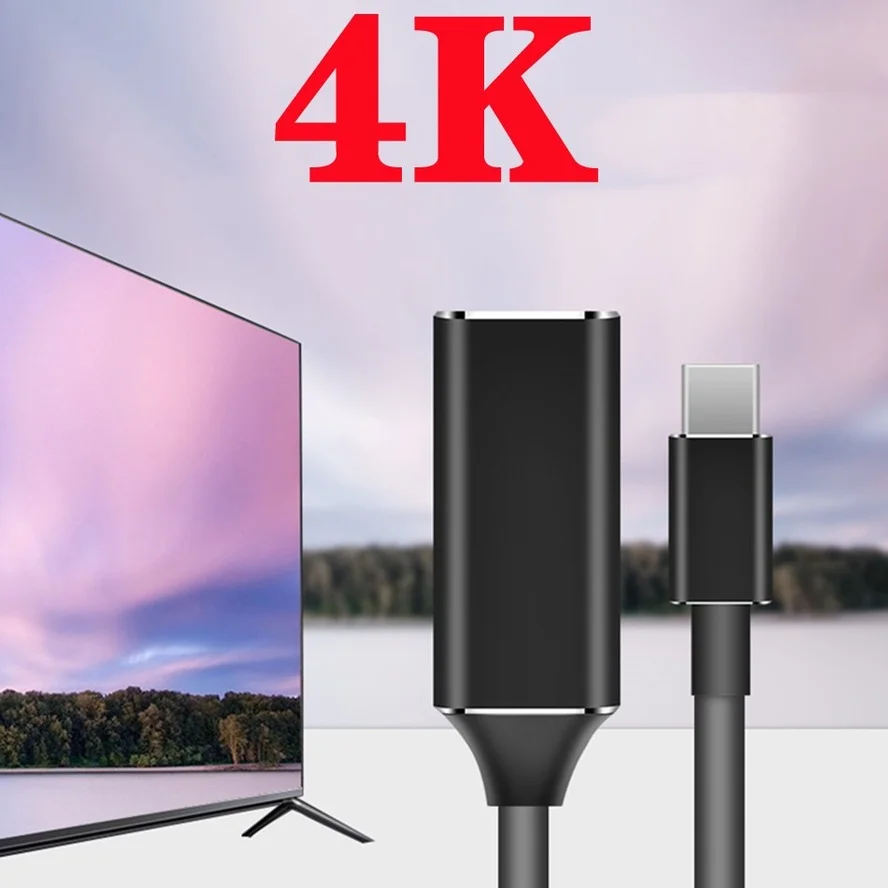 USB C to HDMI Adapter 4K 60Hz Type Thunderbolt 3 For MacBook Pro Air iPad Samsung Galaxy S10/S9 USB-C | Электроника