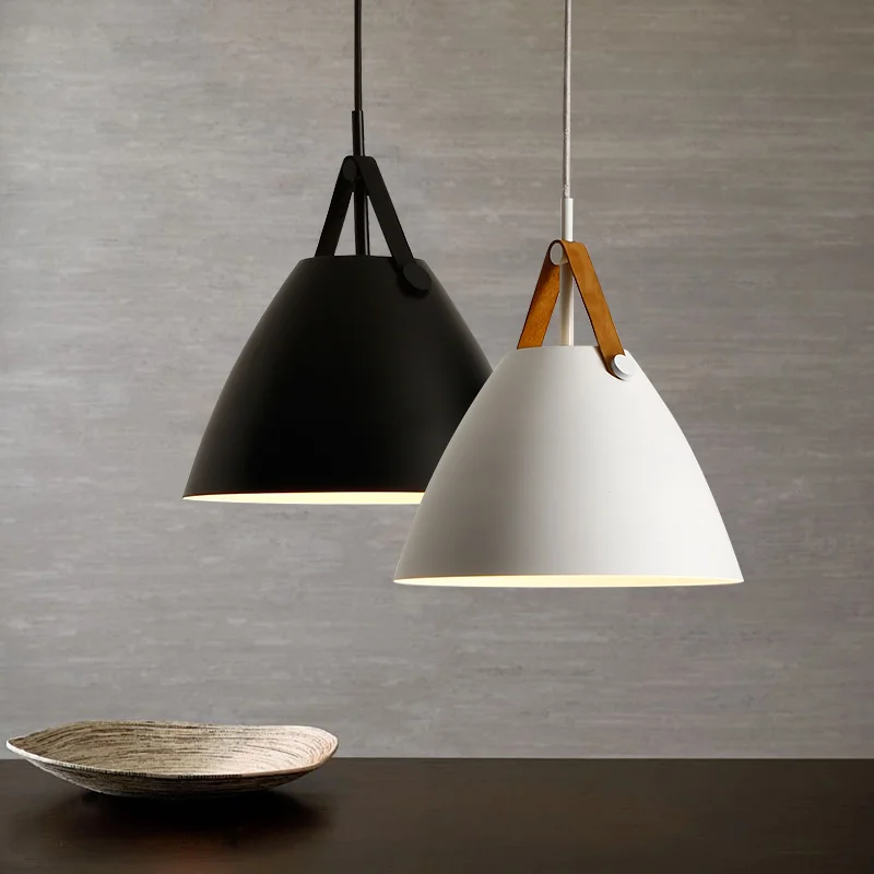 

A Modern Pendant Lamp Cone White LED hanging lamp dining Room living room bar Lighting Pendant Light luminaire Kitchen Fixture
