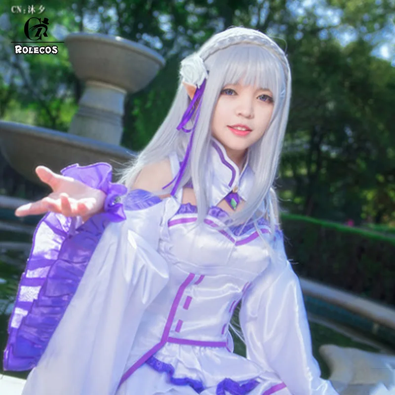Rolecos аниме Zero жизнь в другом мире от нуля женский Emilia косплейная Толстовка +