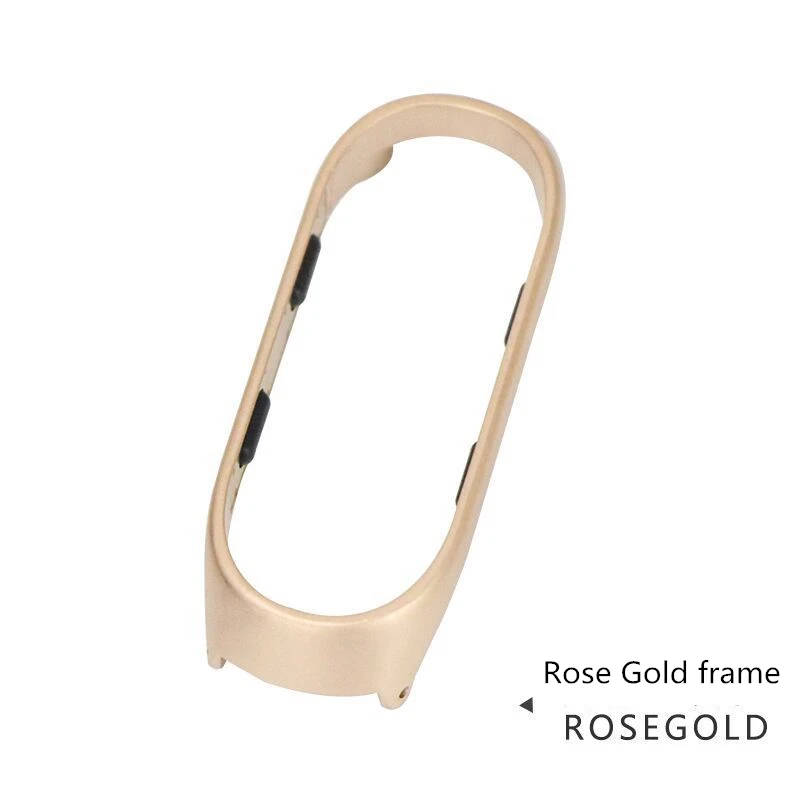 Rose gold frame Mi Группа 4 класса люкс нейлон Ультратонкий Металл браслет ремешок Ремешок для наручных часов для Xiaomi mi band 3/4 Спортивная парусиновая красочные полосы - Цвет: Rose gold frame