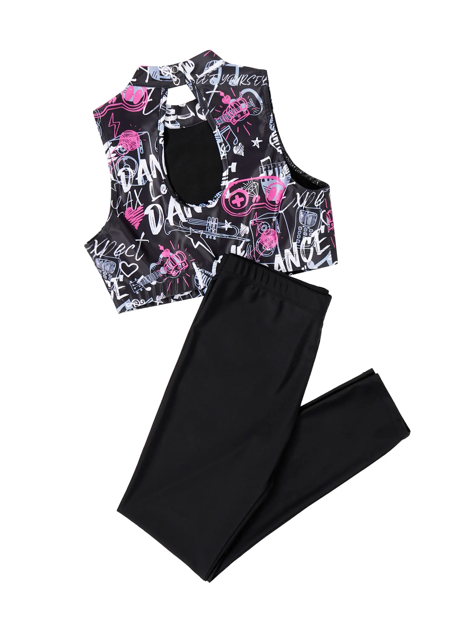 Детское платье для девочек без рукавов экипировка йоги спортивный костюм бега