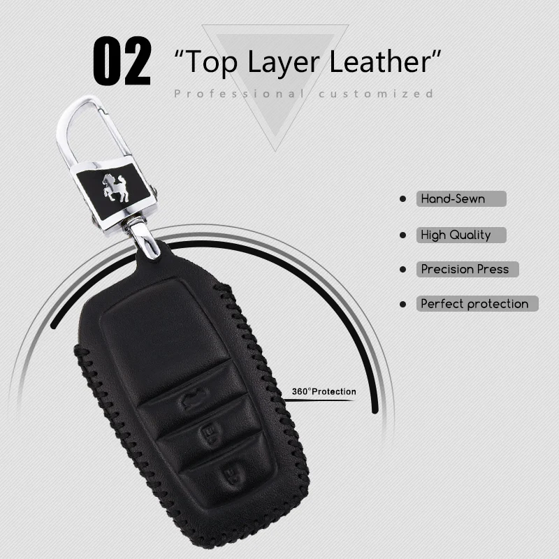 Чехол для автомобильных ключей из натуральной кожи Toyota high Lander Cnder Rav4 Chr Corolla Aqua Camry