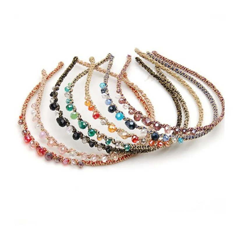 Повязка для волос с радужными кристаллами повязка на голову Aurstria стразы