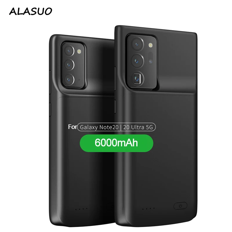 

Soft Silicone Battery Charger Case for Samsung Galaxy Note 20 10 9 8 S10 e 5G S21 S20 S22 Plus Ultra 4800-6000mAh Power Bank