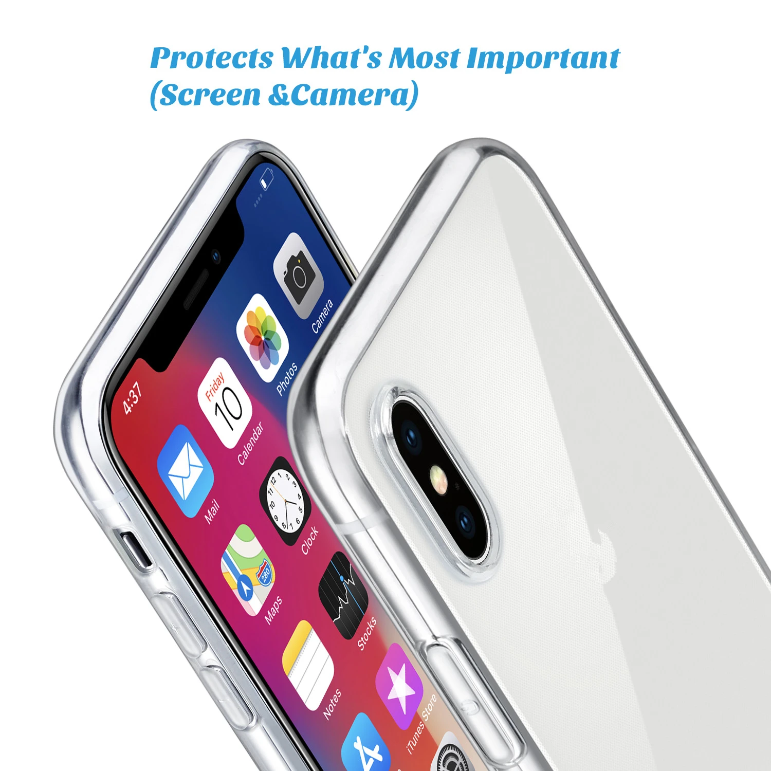 Тонкий мягкий чехол из ТПУ для iPhone X поддержка беспроводной зарядки Apple 10 EY426 5 8