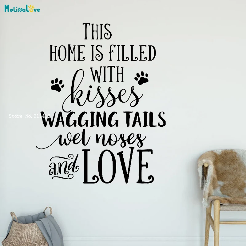 Этот дом с мерцающими поцелуями ваггирующими хвостами мокрыми носами и надписью