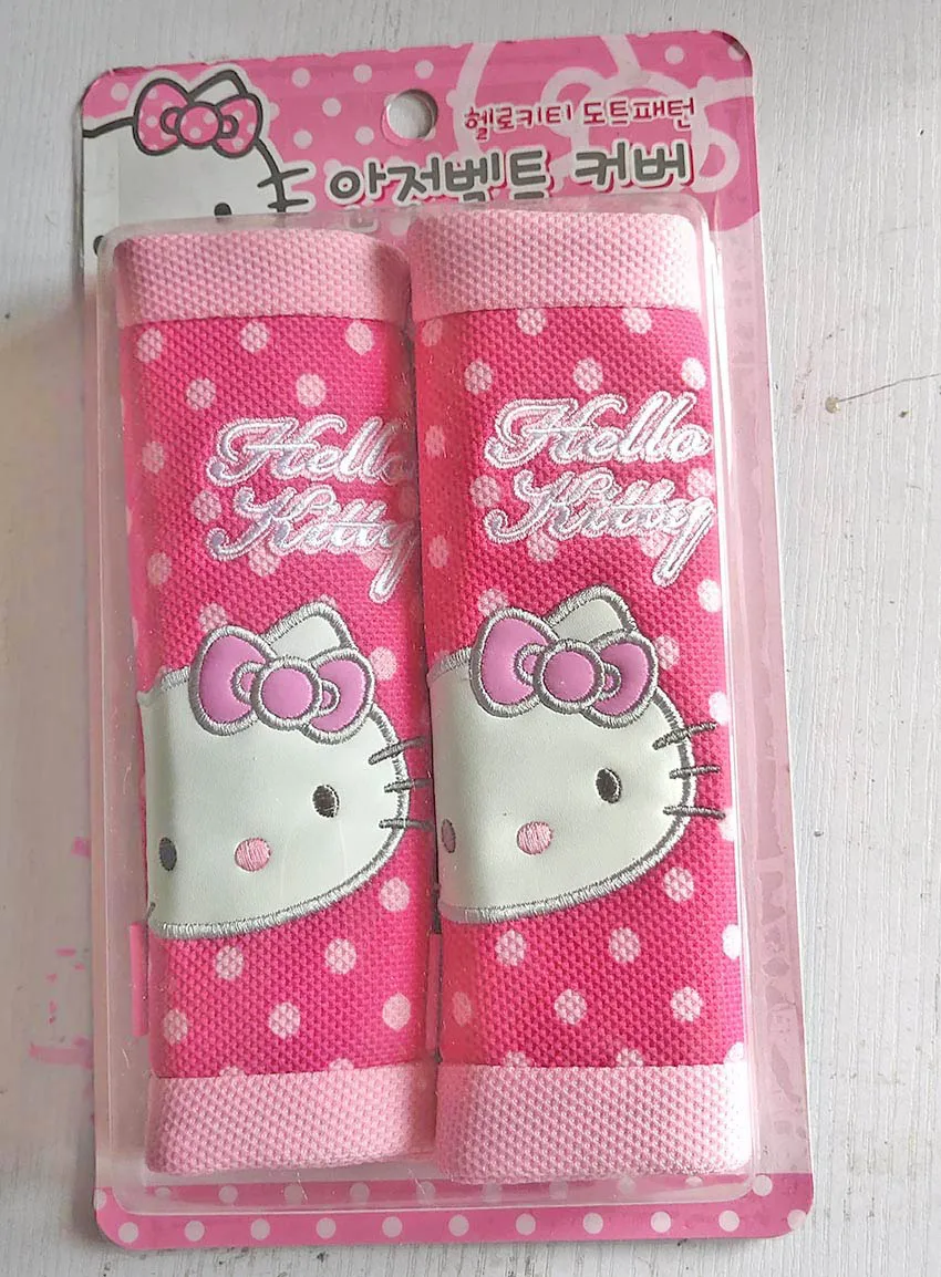 Розовый кот Чехлы для ремней безопасности автомобиля Универсальный